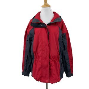 Columbia Interchange Jacket Womens M Medium Red Full Zip *No Removable Lining